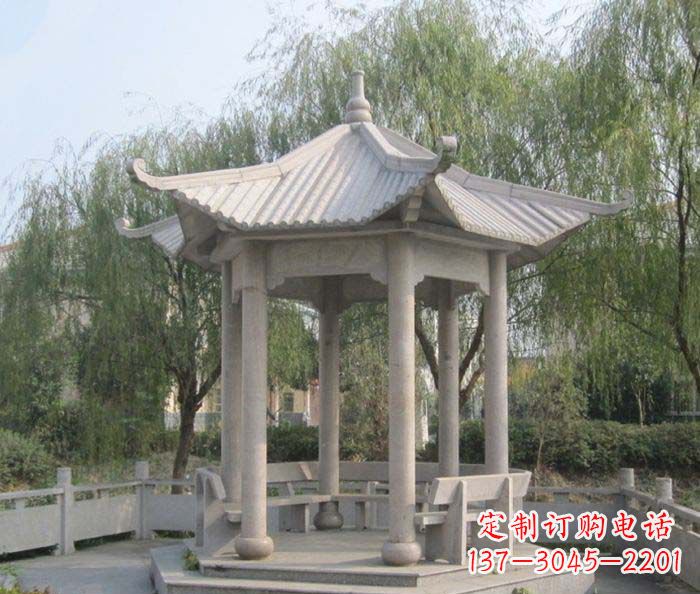 廊坊园林景观大理石凉亭石雕