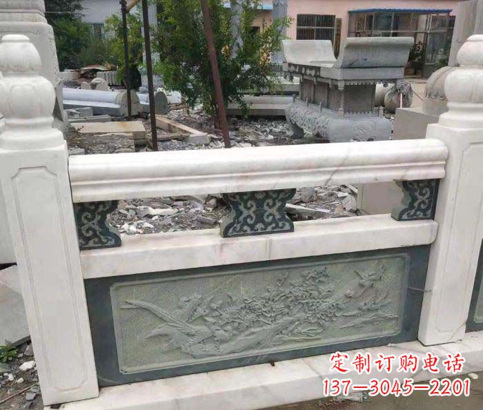 廊坊园林景观大理石桥栏板石雕 (2)