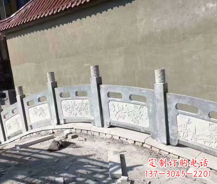 廊坊园林景观大理石桥栏板石雕 (5)