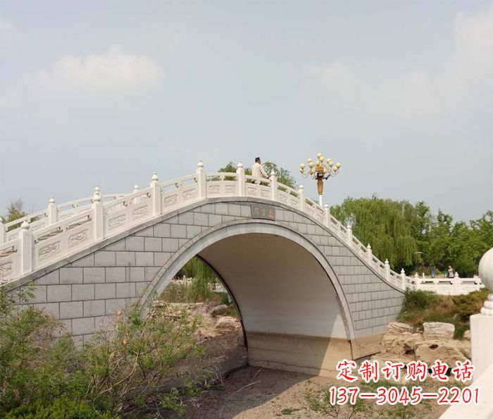 廊坊园林景观大理石桥栏板石雕 (6)