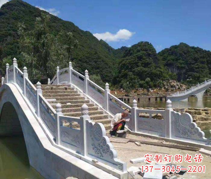 廊坊园林景观大理石桥栏板石雕_1