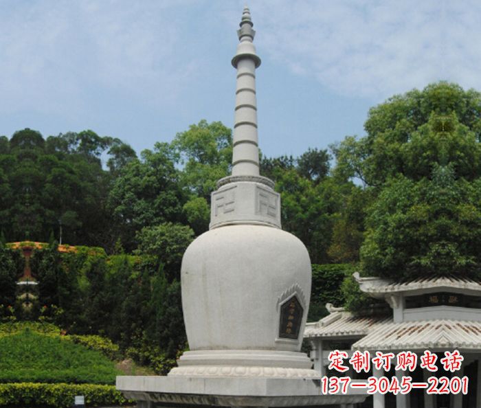 廊坊园林景观大理石舍利塔石雕