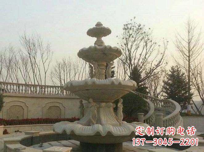 廊坊园林景观大型喷泉石雕 (2)
