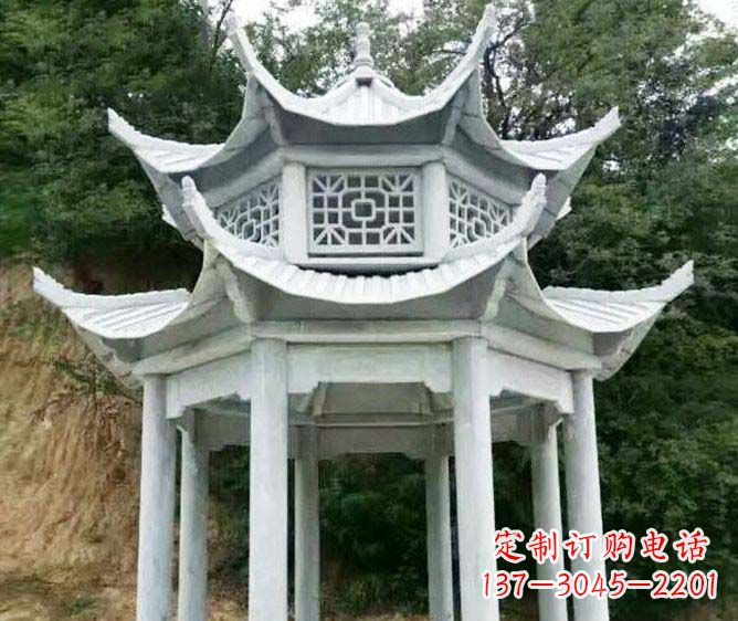 廊坊园林景观多层凉亭石雕