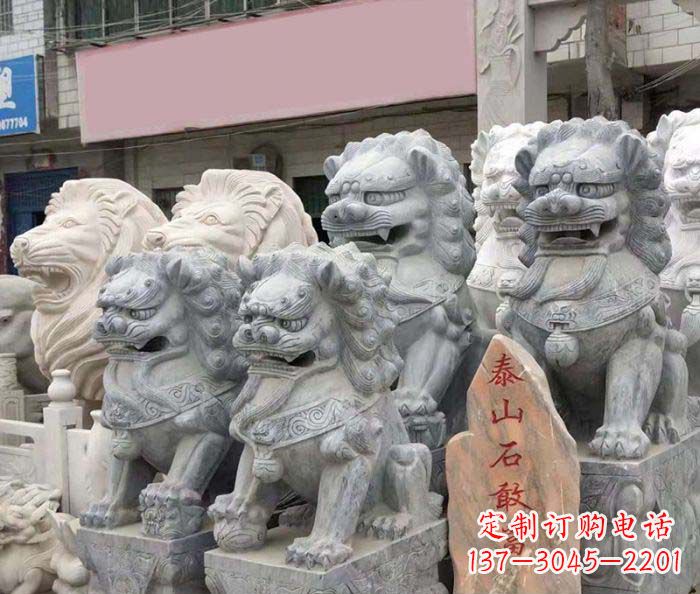 廊坊园林景观仿古狮子石雕