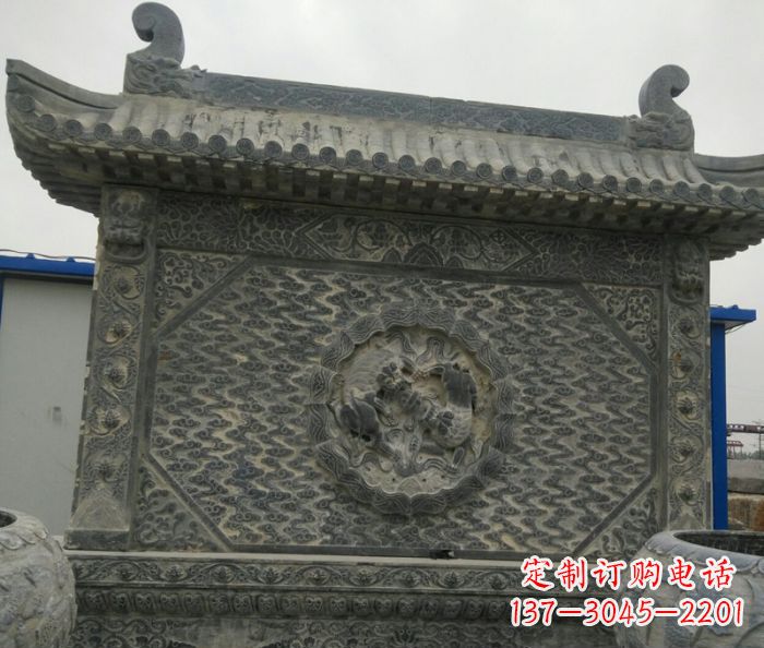 廊坊园林景观仿古石雕影壁