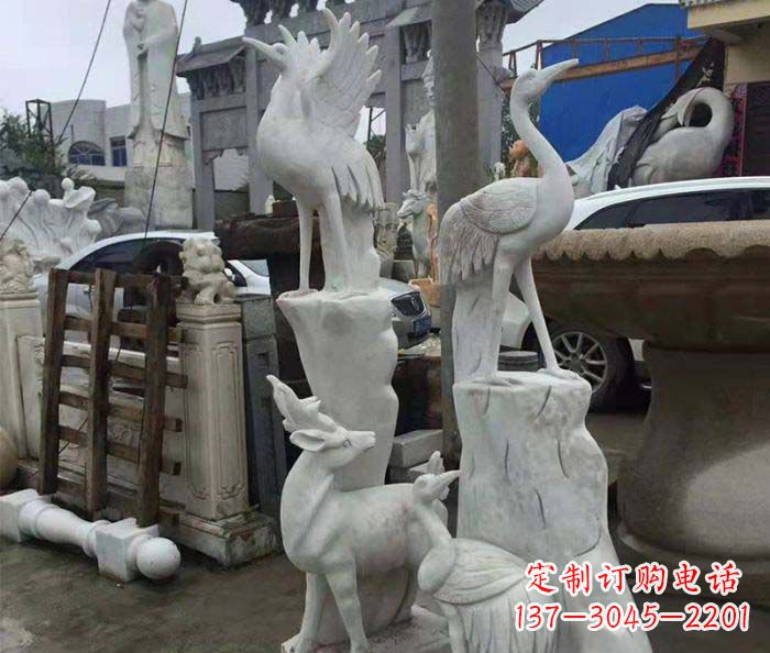 廊坊园林景观仙鹤石雕