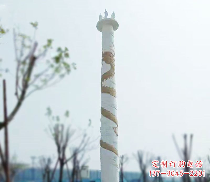 廊坊园林龙柱景观不锈钢