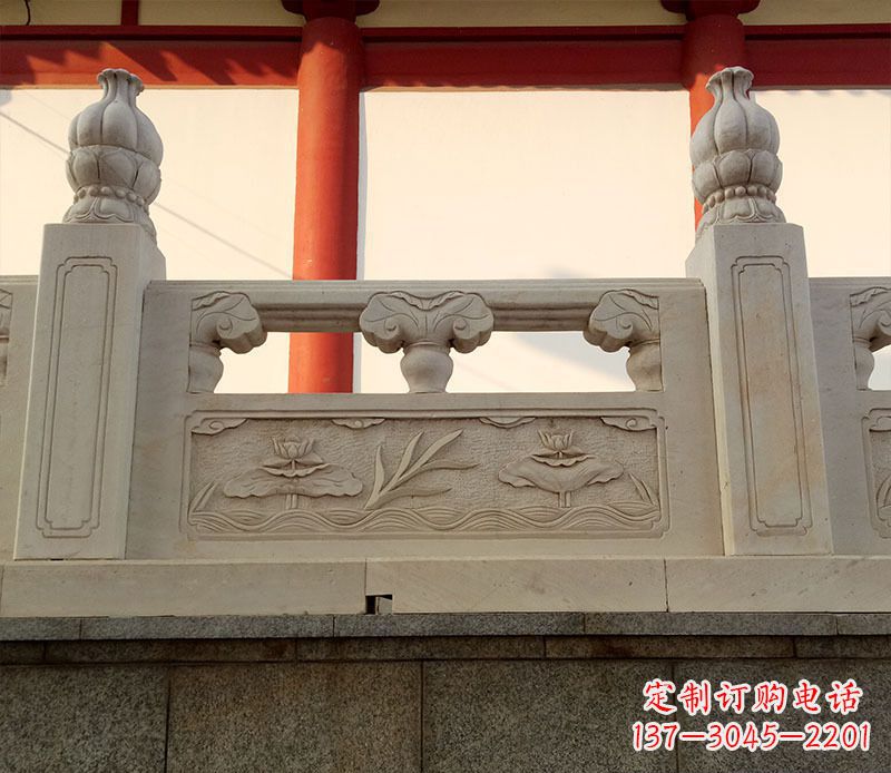 廊坊园林石浮雕栏板景观石雕 (2)