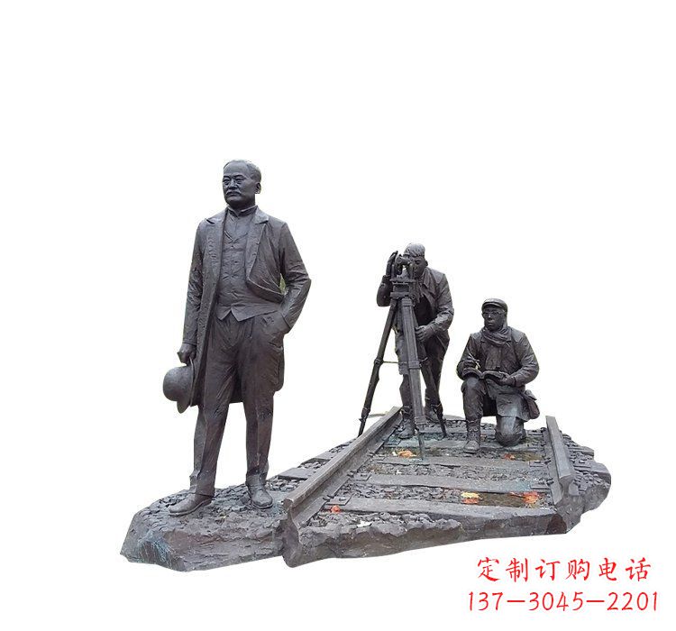 廊坊詹天佑铜雕