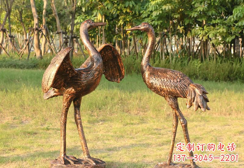 廊坊展翅仙鹤铜雕