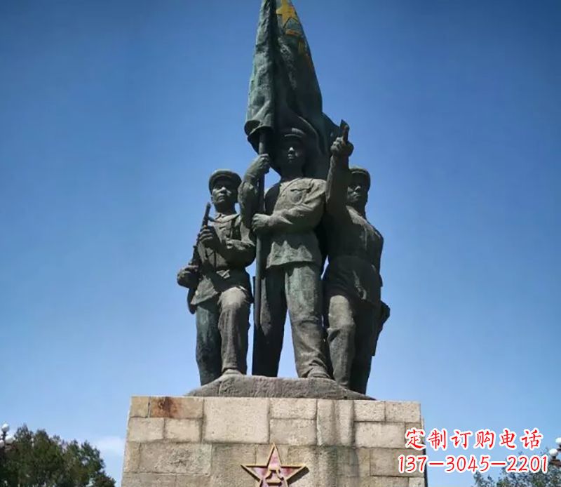 廊坊战士革命广场铜雕 