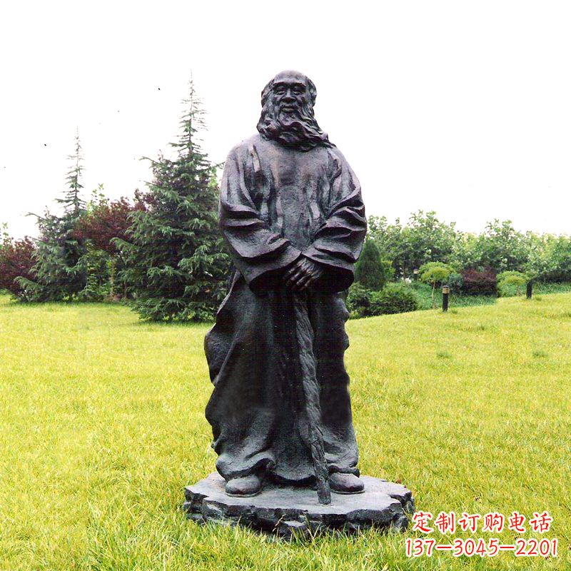 廊坊张大千铜雕像-公园近代名人著名人物雕塑