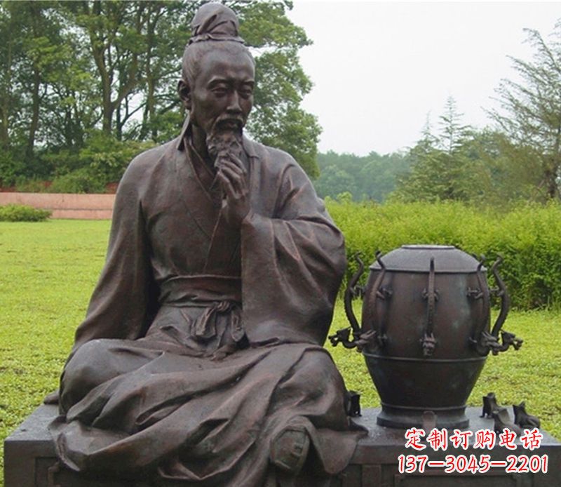 廊坊张衡科学家铜雕