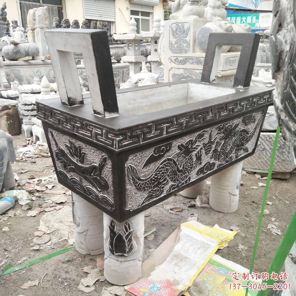 廊坊长方形石雕香炉