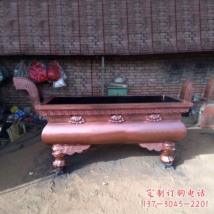 廊坊长方形铜香炉