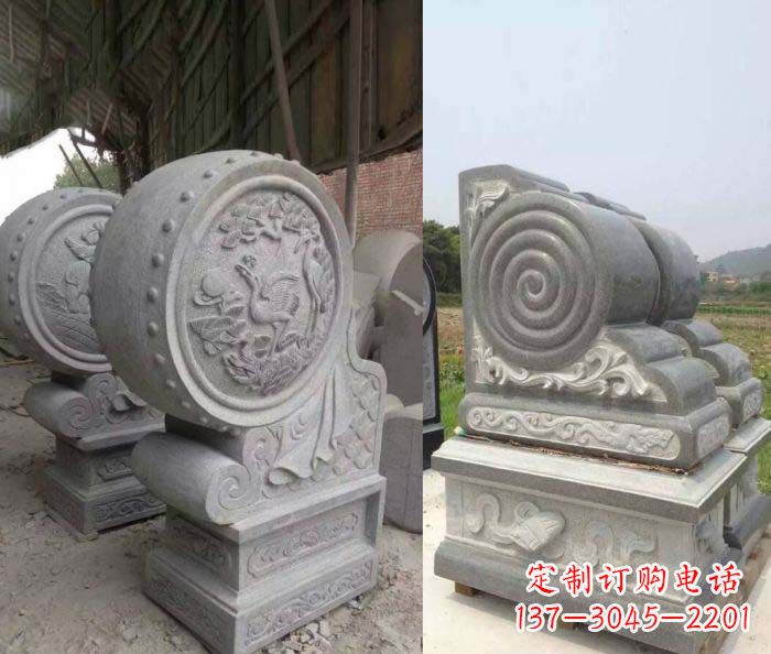 廊坊招财抱鼓石大理石门墩