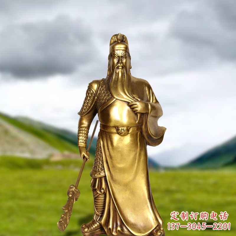 廊坊招财关公铜雕像