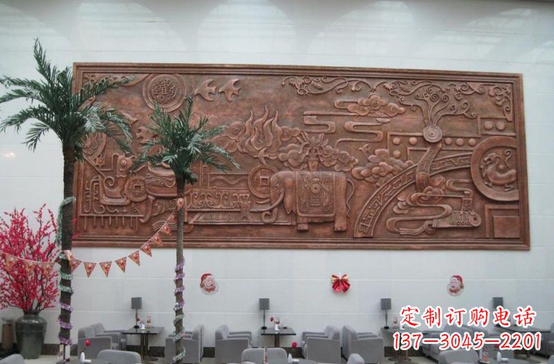 廊坊招财进宝大象铜浮雕