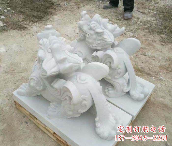 廊坊招财进宝立式貔貅门口石雕