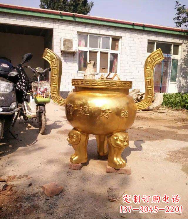 廊坊招财进宝香炉寺庙铜雕