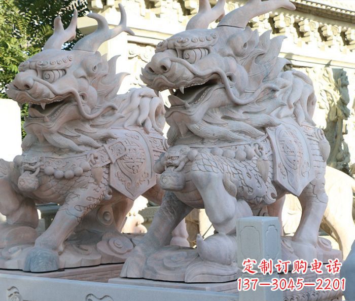廊坊招财瑞兽麒麟石雕 (2)