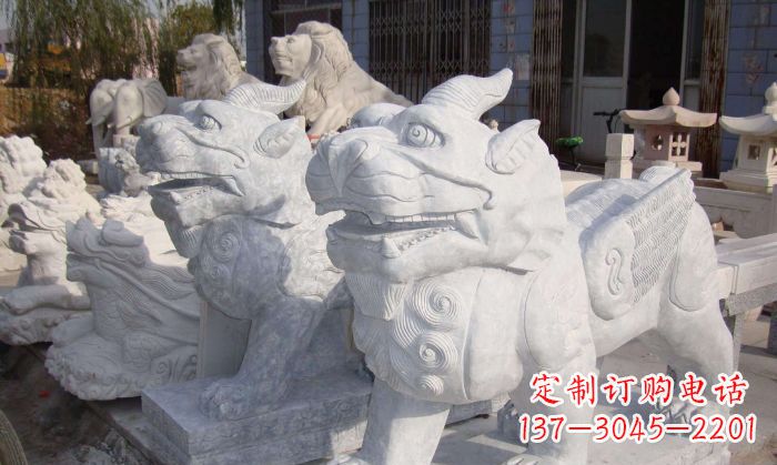 廊坊招财神兽大理石貔貅石雕