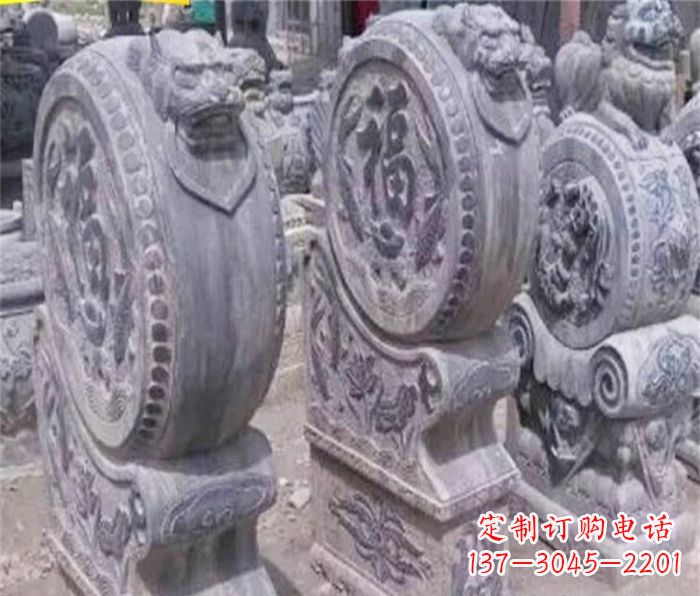 廊坊招财石门墩仿古抱鼓石
