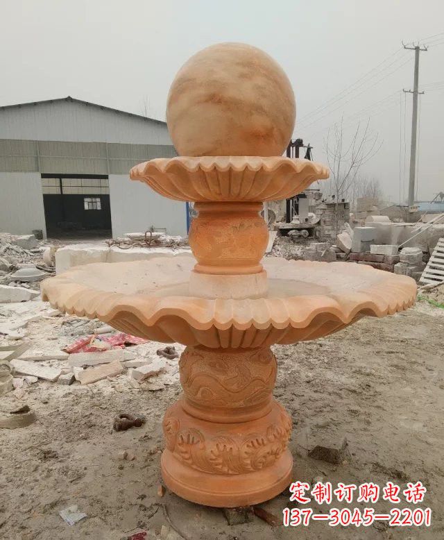 廊坊招财双层风水球石雕