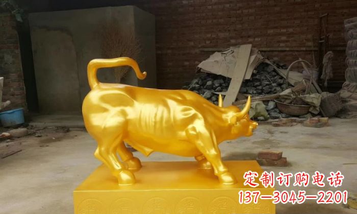 廊坊招财铜牛雕塑 (2)