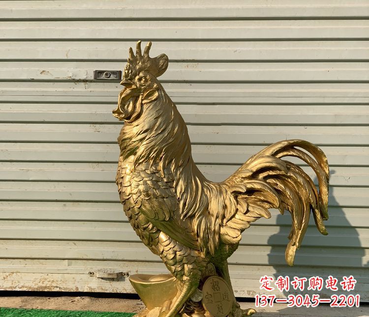 廊坊招财元宝公鸡铜雕