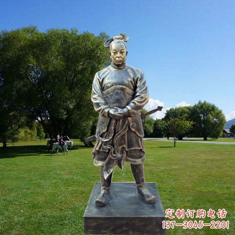 廊坊中国汉初三杰之韩信仿铜雕像