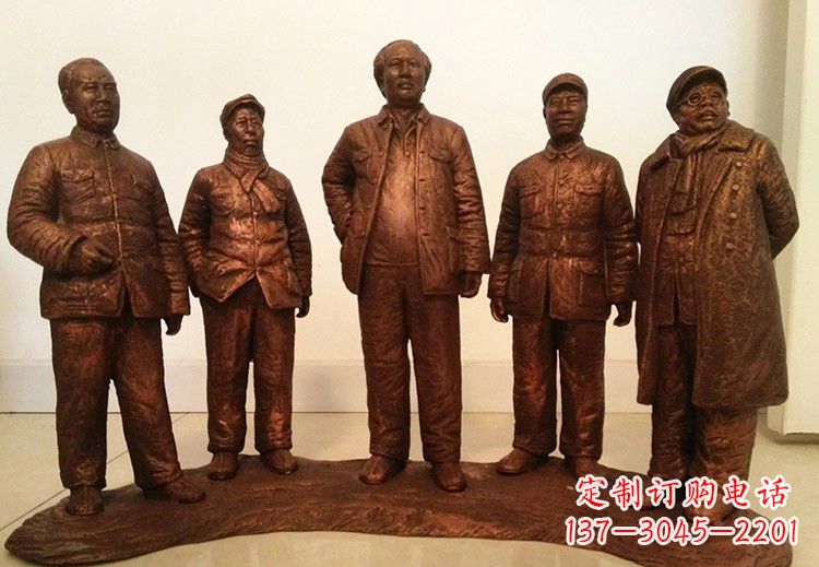 廊坊中国近代伟人系列铜雕像