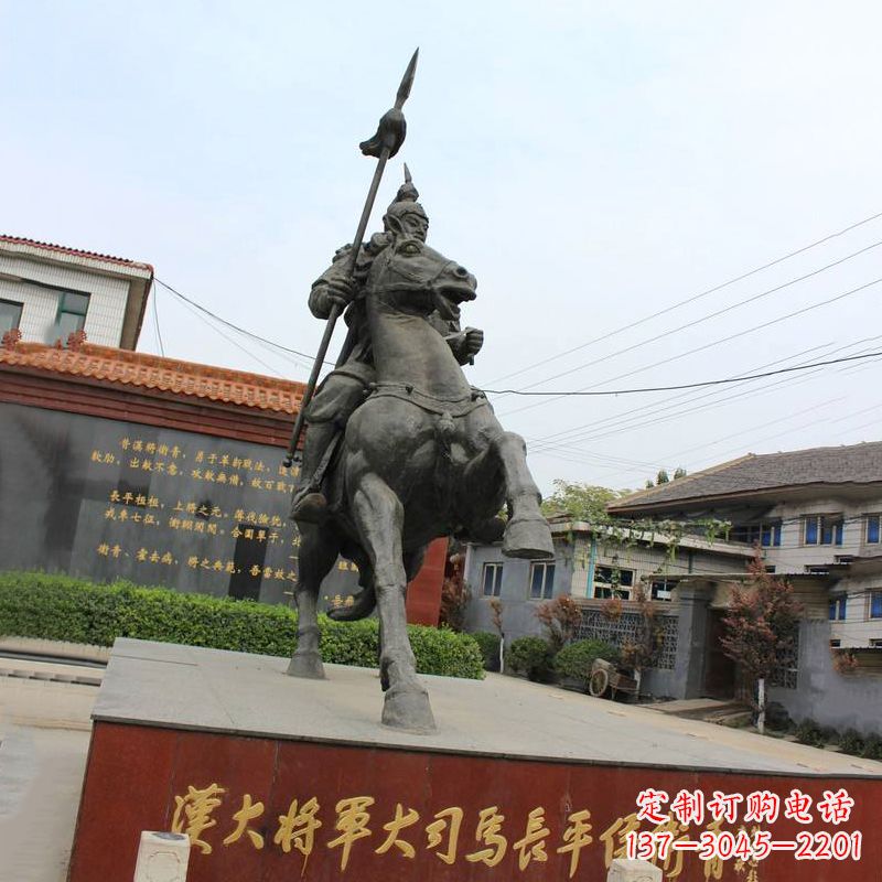 廊坊中国历史名人汉朝著名将领民族英雄卫青铜雕塑像