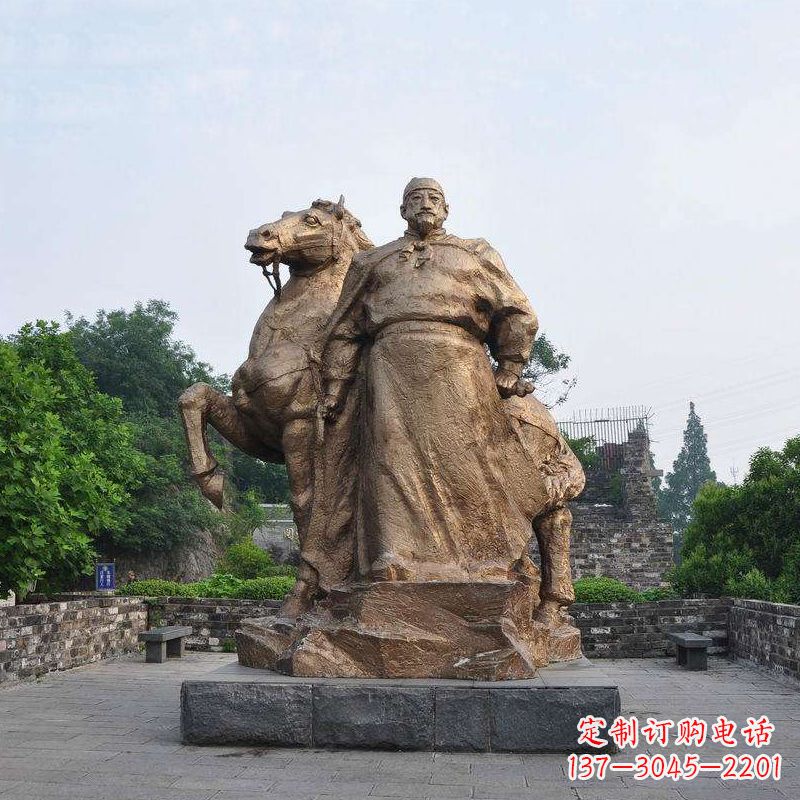 廊坊中国历史名人明太祖朱元璋铜雕像