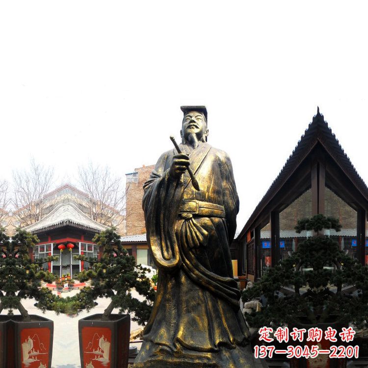 廊坊中国历史文化名人书圣王羲之雕塑