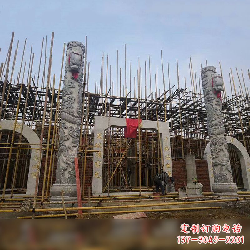 廊坊中国龙柱石雕