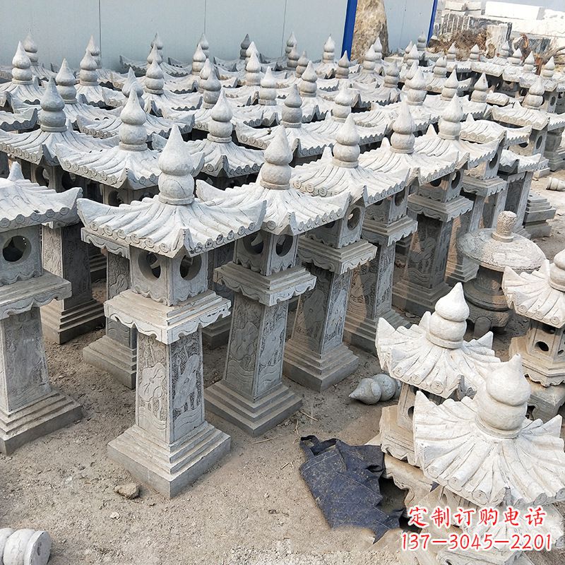 廊坊中式青石灯笼雕塑