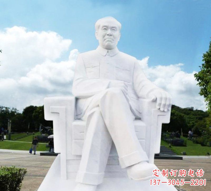 廊坊朱德坐式伟人石雕
