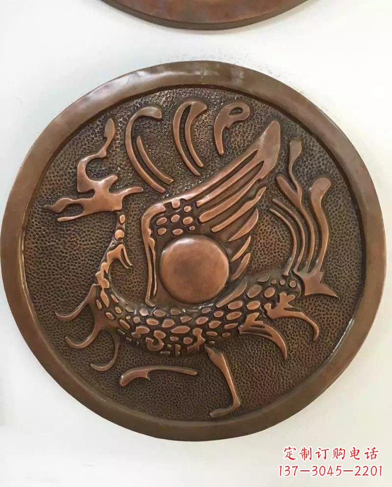 廊坊朱雀铜浮雕