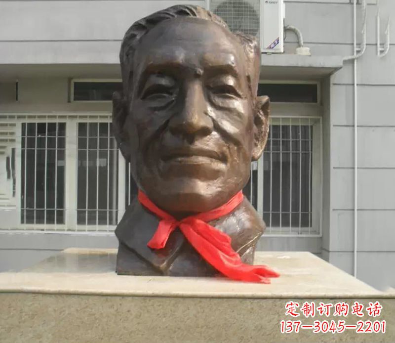 廊坊朱宪彝校园名人头像铜雕