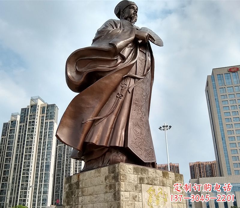 廊坊诸葛亮人物铜雕