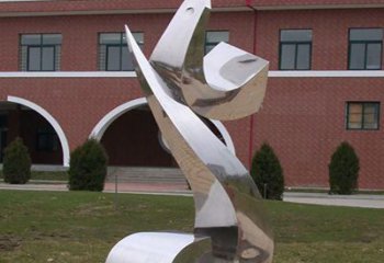 廊坊校园不锈钢海浪抽象雕塑