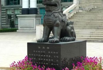 廊坊獬豸铜雕塑-法院门前神兽动物雕塑摆件