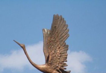 廊坊展翅高飞的仙鹤动物铜雕