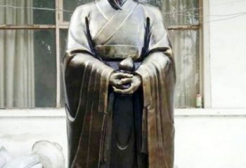 廊坊中国古代名医扁鹊铸铜雕像半身像