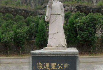 廊坊中国历史名人南北朝时期著名诗人谢公灵运大理石石雕像