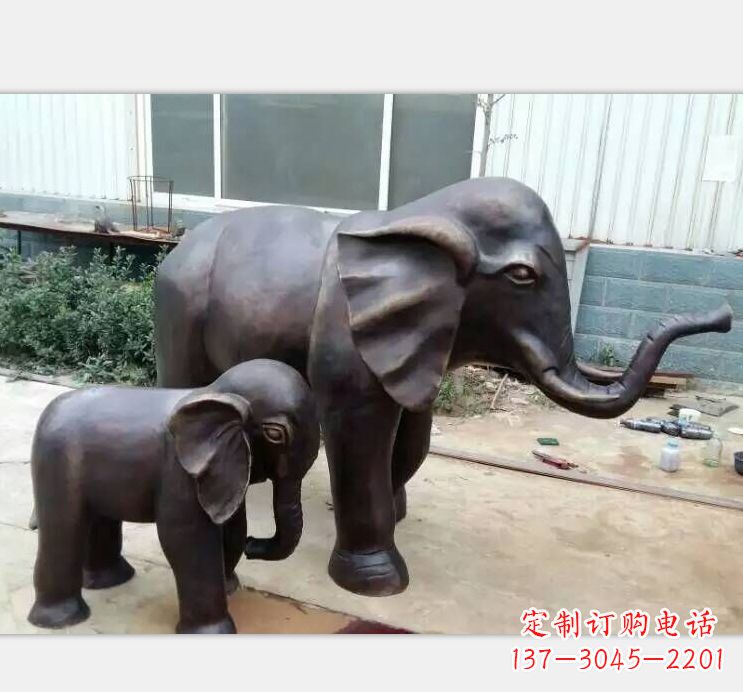 廊坊铸铜公园大象雕塑