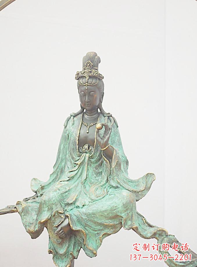 廊坊铸铜观自在观音雕像