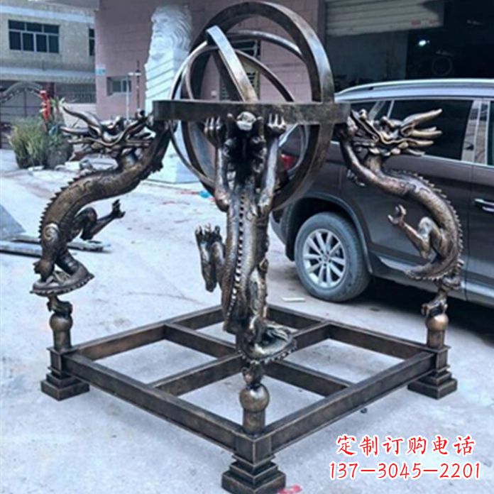 廊坊铸铜浑天仪景观雕塑摆件